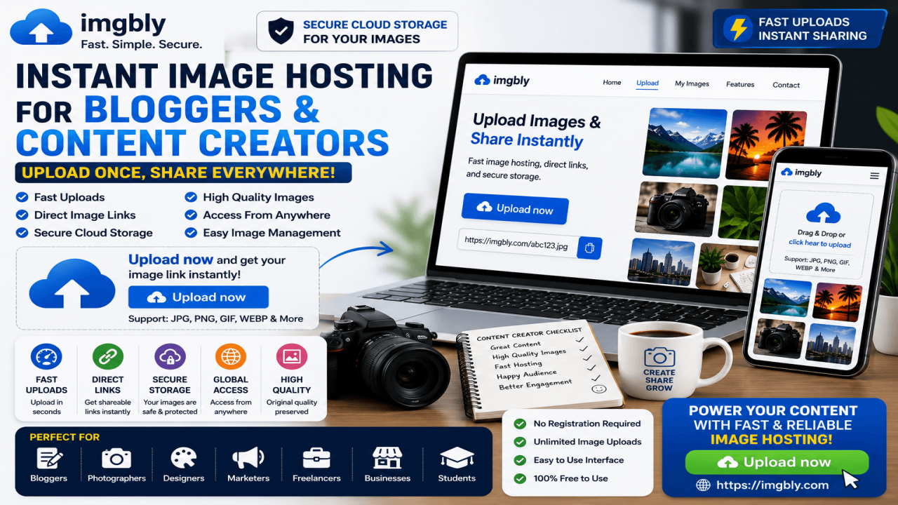Instant Image Hosting for Bloggers and Content Creators